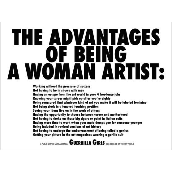 Guerrilla Girls The Advantages of Being a Woman Artist large Giclée print